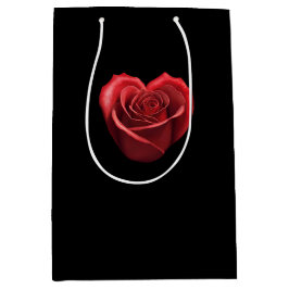 Herzgestalterische Rote Rose-Valentinstag Mittlere Geschenktüte