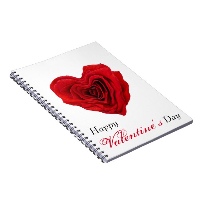 Herzgestalterische Rote Rose Valentinstag Notizblock (Rechte Seite)
