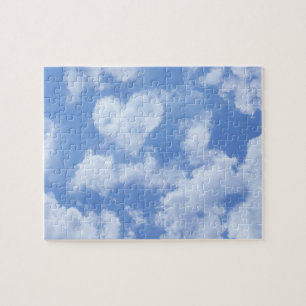 Herzgestaltete Cloud Lovely Blue Template Elegant