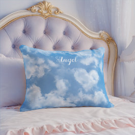 Herzgestaltete Cloud Lovely Blue Template Elegant Dekokissen