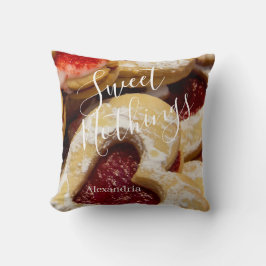 Herzgestaltetes Cookie-Foto Sweet Nothing Kissen
