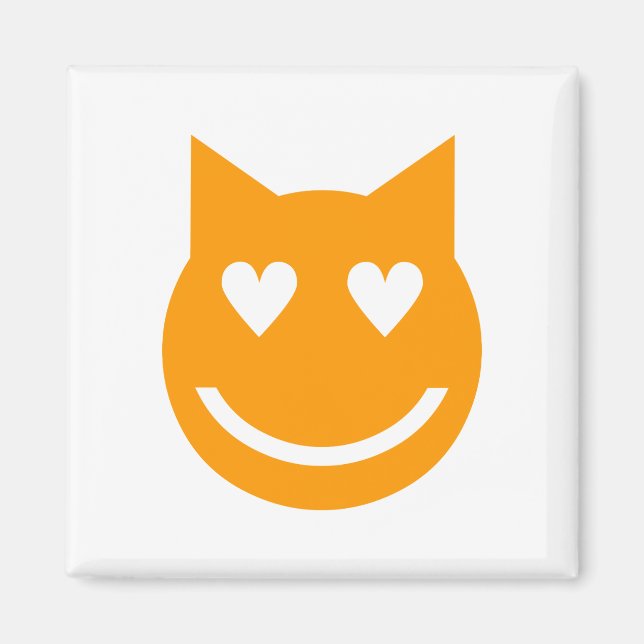 Herzgestapelte Augen Emoji Magnet (Vorne)