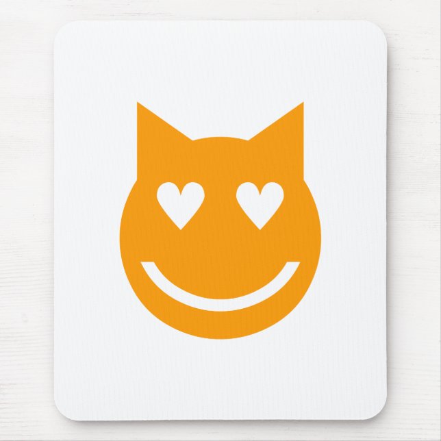Herzgestapelte Augen Emoji Mousepad (Vorne)