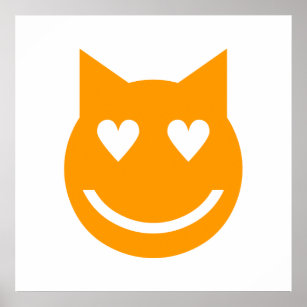 Herzgestapelte Augen Emoji Poster