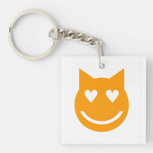 Herzgestapelte Augen Emoji Schlüsselanhänger