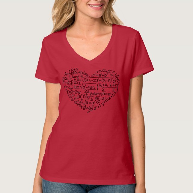 HERZGESTELLTE MATH-FORMULAS. T-Shirt (Vorderseite)