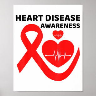 Herzgesundheit Herzkrankheit Bewusstsein Poster