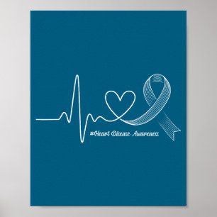 Herzgesundheit & Herzkrankheit-Bewusstsein Poster