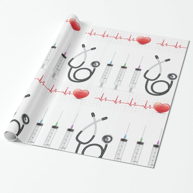 Herzgesundheit Herzmedizin Geschenkpapier (Ungerollt)