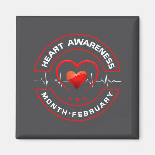 Herzgesundheitsmonat Februar Amerikanische Herzges Magnet