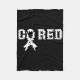 Herzgesundheitsmonat-Shirt Go Red Herzaufklärung Fleecedecke