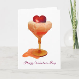 Herzgetränk Valentinskarte Karte