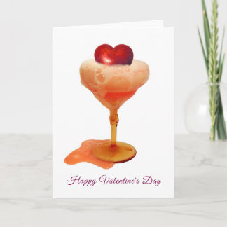Herzgetränk Valentinskarte Karte