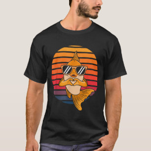 Herzhände Lustiger Retro-Goldfischliebhaber Sungle T-Shirt