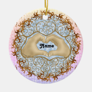 Herzhandschmuck Keramik Ornament