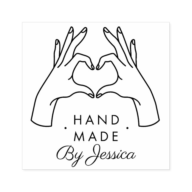 Herzhandschuhe aus Liebe Gummi Briefmarke Gummistempel (Prägung)