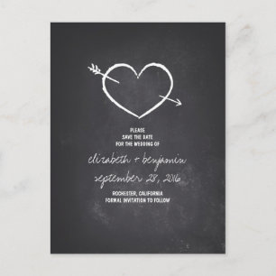 Herzige Kreidetafel-Hochzeitseinladung Postkarten