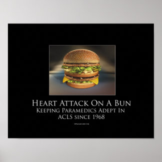 Herzinfarkt auf einem Motivierend Bühnenplakat Poster