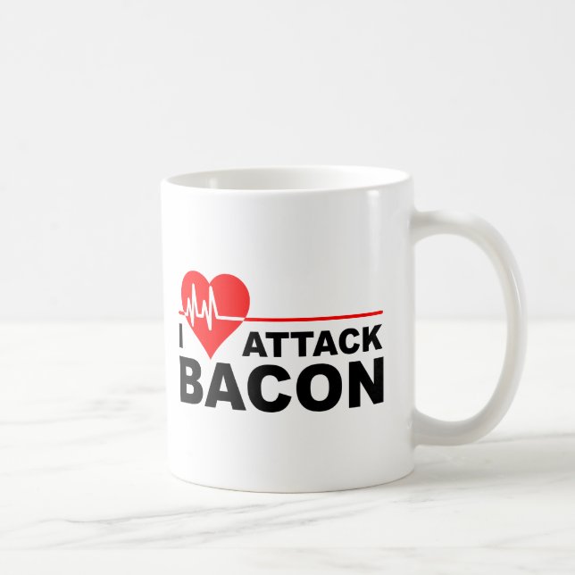Herzinfarkt Bacon Funny Mug Kaffeetasse (Rechts)