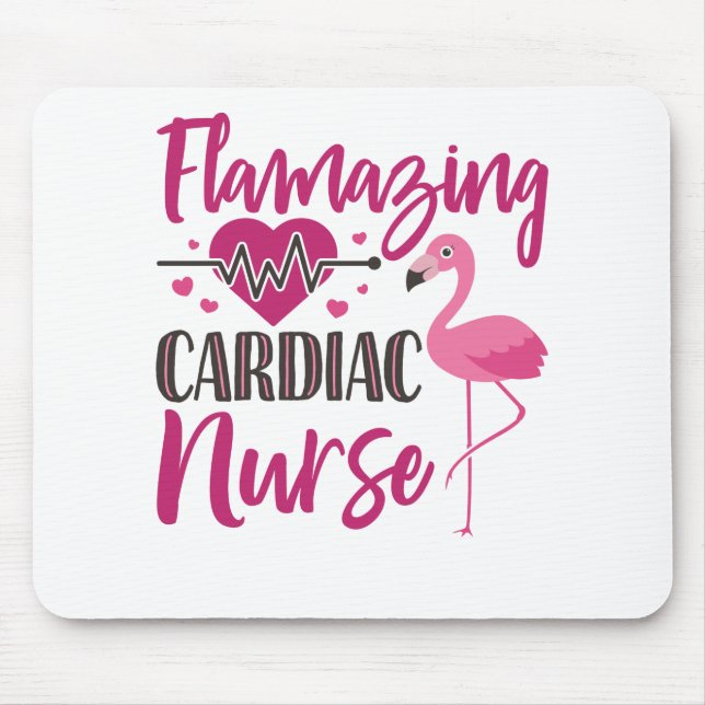 Herzinfarkt Flamingo Krankenschwestern Woche Aufwe Mousepad (Vorne)