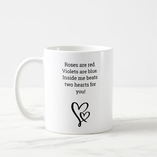 Herzinfarkt-Schwangerschaft-Offenbarung für Eheman Kaffeetasse (Links)
