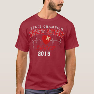 Herzinfarkt-Survivor Red Art Heartbeat Operation T-Shirt