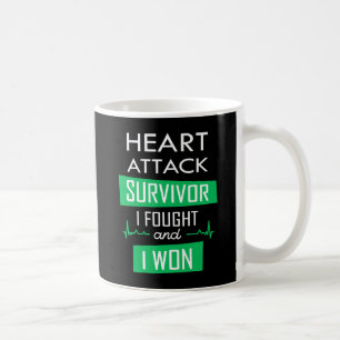 Herzinfarkt-Überlebender, ich kämpfte und ich gewa Kaffeetasse