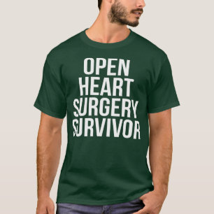Herzinfarkt-Überlebender überlebte am offenen Herz T-Shirt