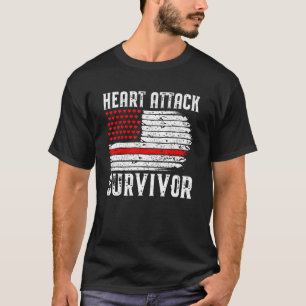 Herzinfarkt-Überlebender Vintage-Amerikanische Fla T-Shirt