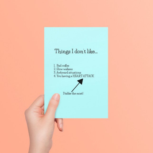 Herzinfarkt wird gut postkarte (Von Creator hochgeladen)