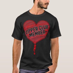 Herzinfarkt Zipper Club Spaß Offenes Herz T-Shirt
