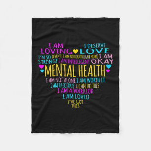 Herzinfarkte Mental Health Awareness Supporter Gra Fleecedecke