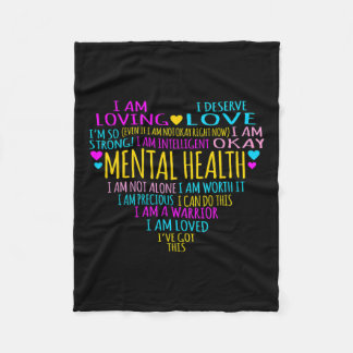 Herzinfarkte Mental Health Awareness Supporter Gra Fleecedecke