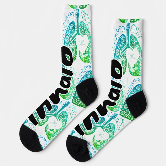 Herzinhalator Socken (Linkes Detail)