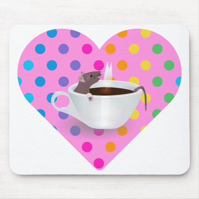 Herzkaffeemaschine Mousepad (Vorne)