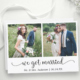 Herzkalligraphie Wir Got Verheiratet 2 Foto Ankündigung