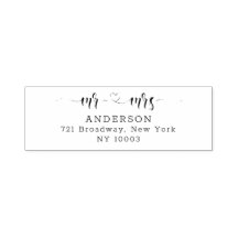 Herzkalligraphische SkriptRücksendeadresse