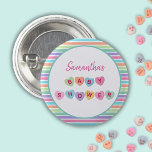 Herzkandücher Babydusche Button<br><div class="desc">Niedliche Bonbonherzen-Illustration, eine kleine Babydusche</div>