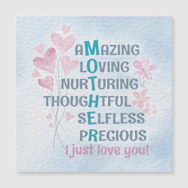 Herzkarte der Mutter Magnetkarte (Vorderseite)