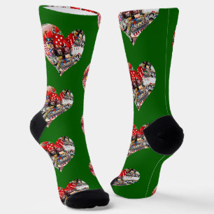 Herzkartenträger Form Las Vegas Socken