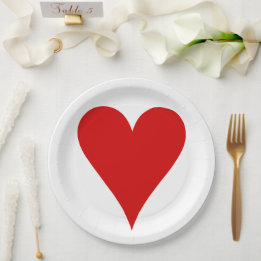 Herzkartenträger Gestalt Valentinstag Pappteller