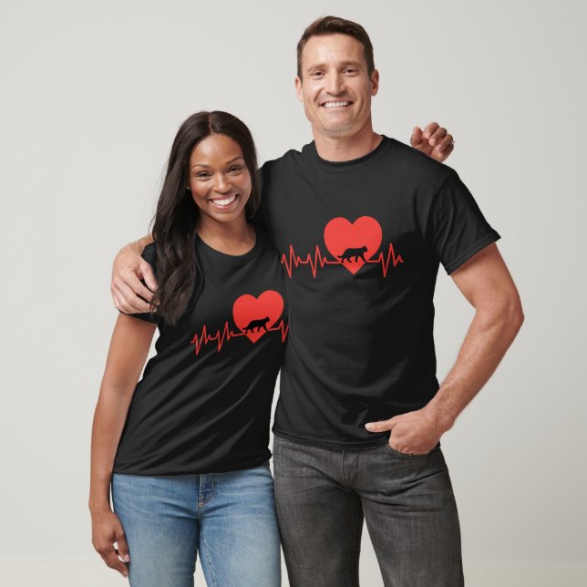 Herzkatzenliebhaber T-Shirt (Unisex)