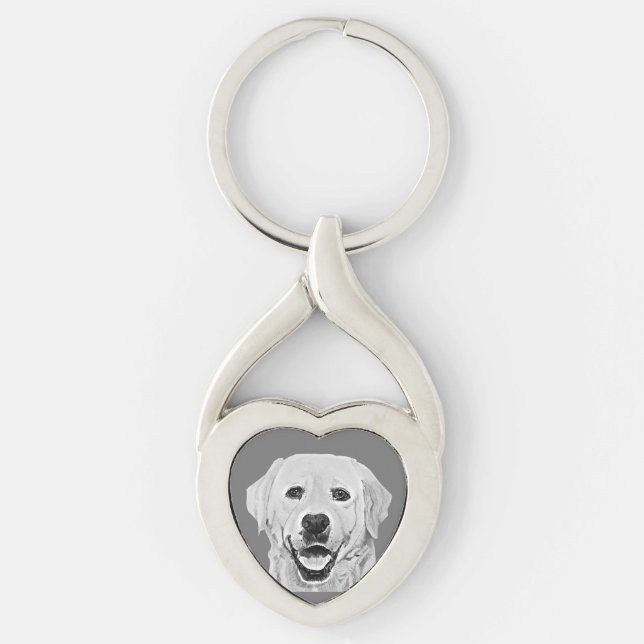 Herzkettenkette für Hunde Schlüsselanhänger (Vorderseite)