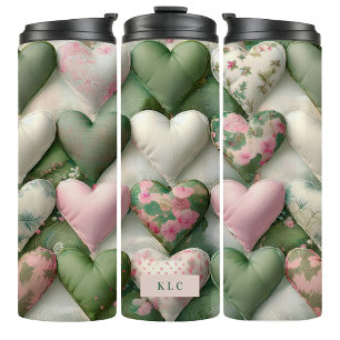 Herzkissen Wattierte Kaffeereise-Tumbler-Tasse Thermosbecher