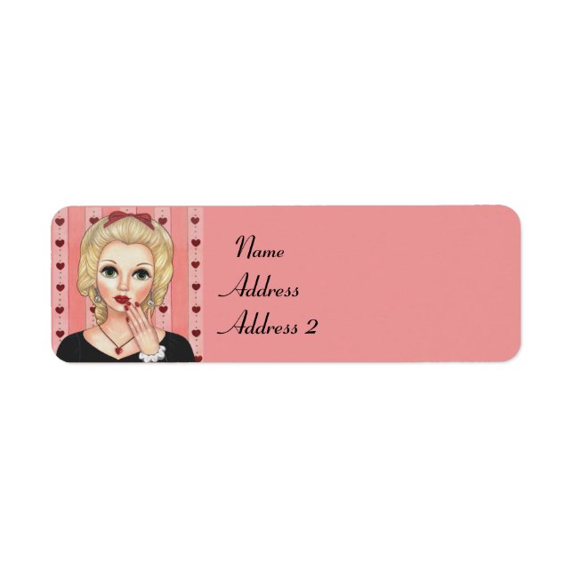 Herzklace Girl Blonde Kopf Vase Luscious Lippen (Vorne)