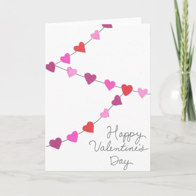 Herzklappkarte zum Happy Valentinstag Feiertagskarte (Vorderseite)