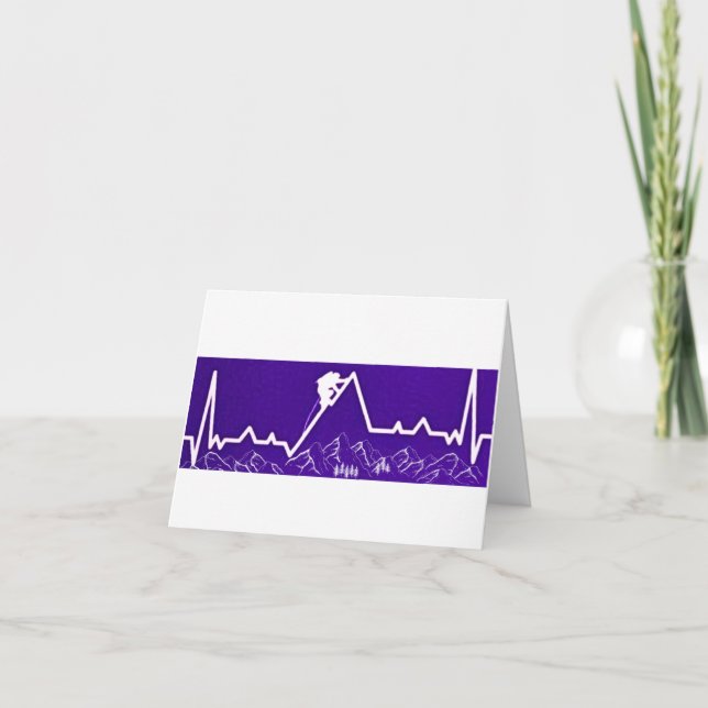 Herzklettern Feiertagskarte (Vorderseite)