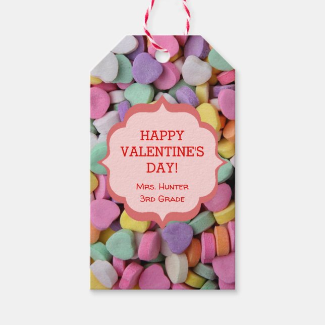 Herzklopfe Valentinins Geschenktasten Geschenkanhänger (Vorderseite)