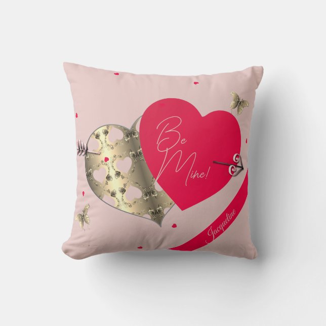Herzklopfen am Valentinstag Kissen (Vorderseite)