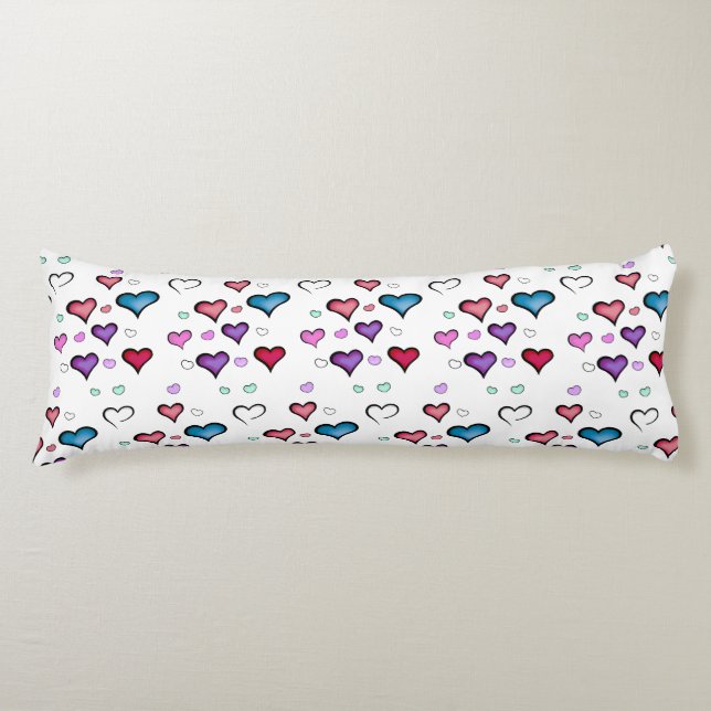 Herzklopfen am Valentinstag Seitenschläferkissen (Vorderseite)
